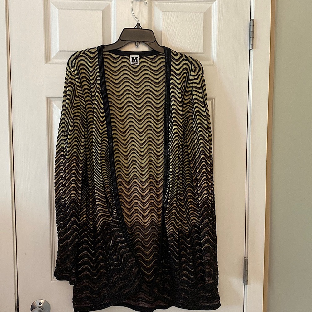 M Missoni knit cardigan with metallic sheen